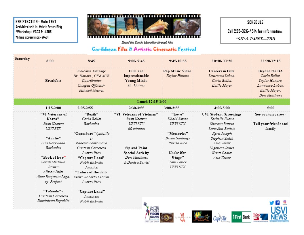 film festival schedule for first day